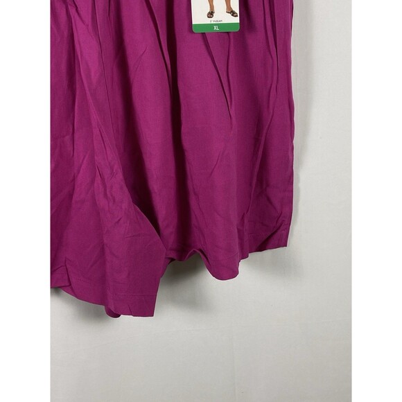 Wild fox Women’s Pink Rayon Shorts Sz M Pull On 5” Inseam Stretch Flat Front - Picture 9 of 13